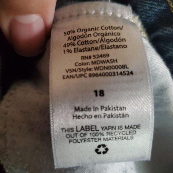 Free Assembly Jeans Womens Size 18 Blue Sustainable Ankle Stretch Denim *Read* - Picture 4 of 12